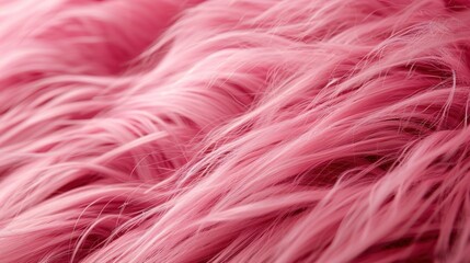 Obraz premium Close-up of Pink Animal Fur Texture.