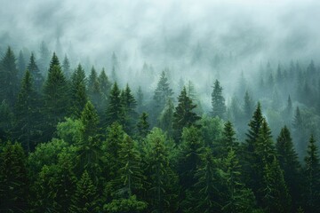 Misty Forest Landscape