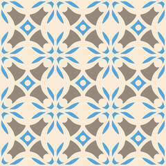 Seamless pattern with arabesques in retro style. Vector illustration.