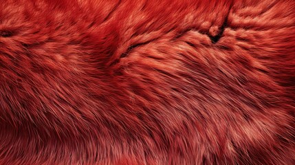 Fototapeta premium Close-up of Red Animal Fur Texture.