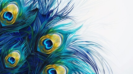 Obraz premium Abstract Peacock Feather Eyes natural background