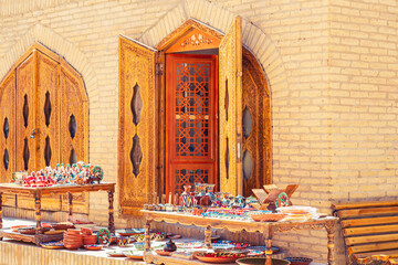 Street bazaar in Ichan Kala, Khiva's Inner Town.