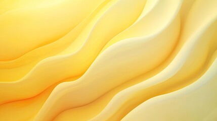 Obraz premium Soft yellow gradient waves create a soothing abstract background, ideal for flyers, social media content, and other digital media applications.