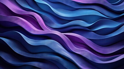 Obraz premium Stunning blue and purple wave patterns on a dark background, ideal for modern and stylish themes. --