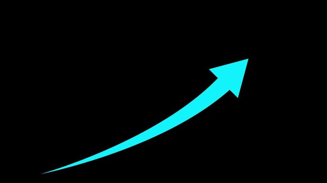 arrow animation, success concept. Profit growing icon animation