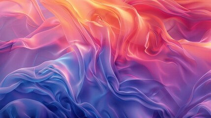 Obraz premium Abstract Flowing Fabric in Vibrant Hues