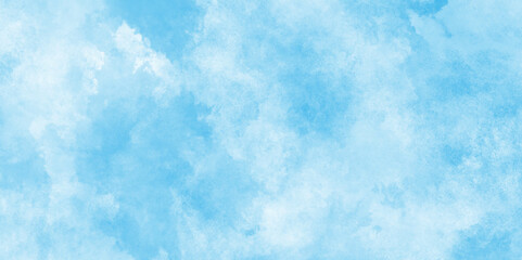 Hand painted abstract soft sky blue watercolor sky and clouds, Watercolor illustration art marble painting sky, soft light blue abstract gradient sky watercolor background wallpaper with clouds.