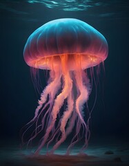 Jellyfish floating in the water.