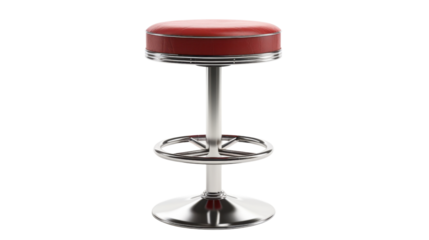 Bar stool red chair on transparent background 