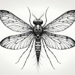 Obraz premium illustration of a dragonfly animal