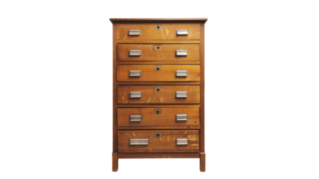 File cabinet on transparent background