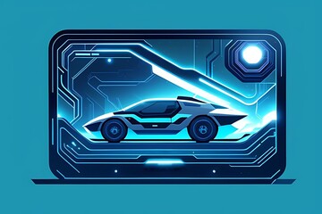 Abstract technology digital background for graphics resource for social media post banner poster illustration