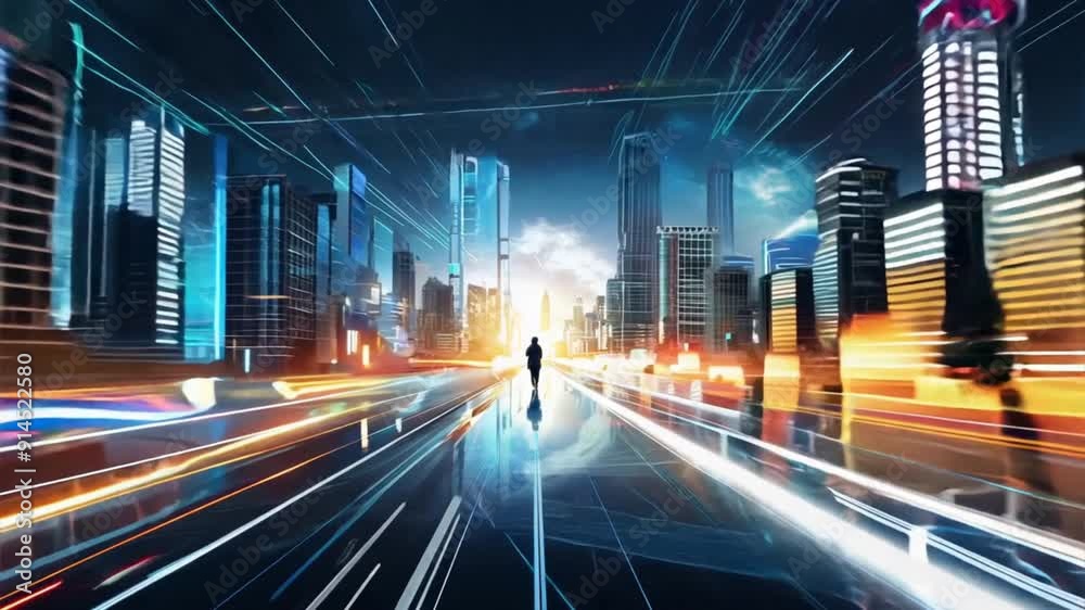 Poster internet network technology world Future technology background. IoT concept