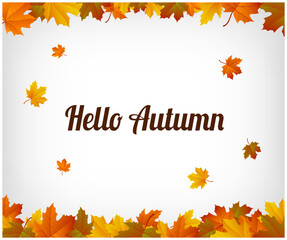 Background with maple autumn leaves. Vector illustration