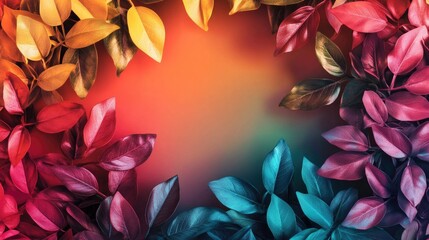 Colorful leaves and branches, great for nature or autumn themed designs