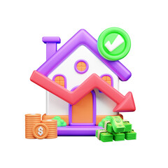 Real State 3d Illustration  Icon