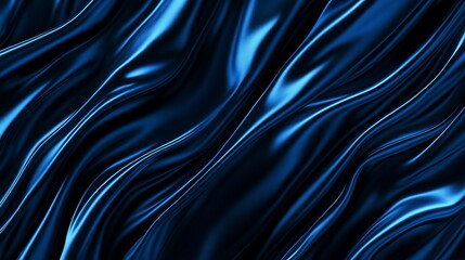 Obraz premium Blue waves pattern with glowing abstract fluid surfaces