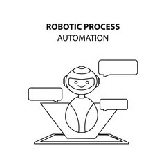 Advanced Robotic Process Automation Icon for Business Efficiency ICON.