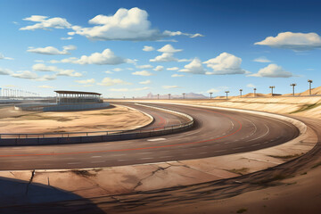Racetrack on a sunny day