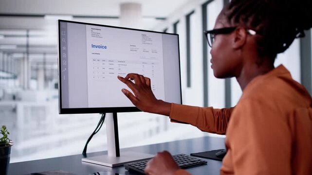 African American Tax Professional Female With E Invoice