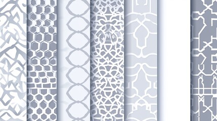 Stylized blue patterns with creative abstract forms.