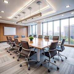 Business meeting room on high rise office building