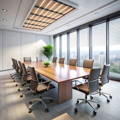 Business meeting room on high rise office building