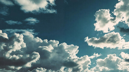 Fototapeta premium Photo of cloudy sky, widescreen 16:9, 300 dpi, with space for text