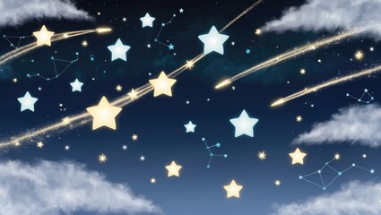 A serene and magical Christmas Eve sky with a deep shade of blue.