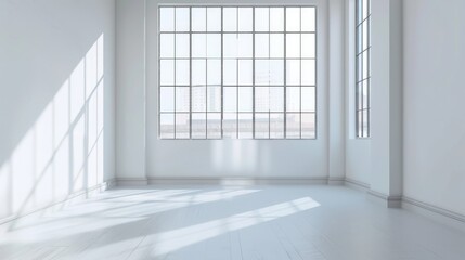 Obraz premium High-definition white space with window