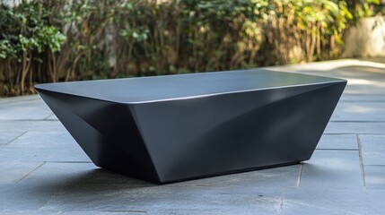 Modern Black Outdoor Coffee Table