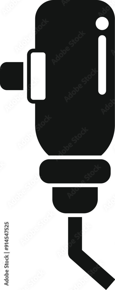 Wall mural electric hand drill using for construction works icon in black style isolated on white background