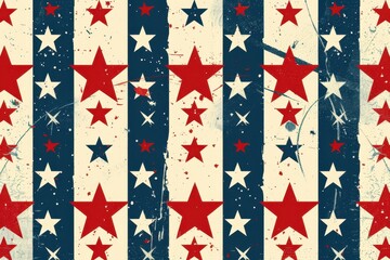 Fototapeta premium pattern of stars and stripes in the style of red white blue Generative AI