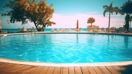 Obraz premium Relaxing Tropical Poolside