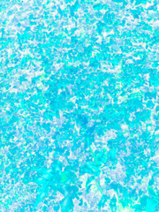 水色の葉っぱ模様。イラスト風の写真。