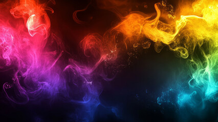 Vibrant Abstract Surreal Background with Neon Colors