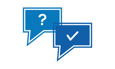 question and answer icons illustration. question and answer vector. question and answer simple plant vector