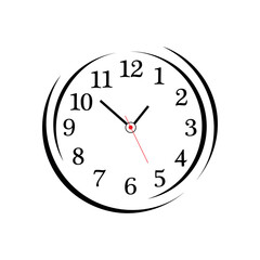 clock isolated on white	