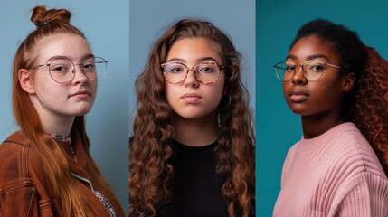AI-generated diverse high school yearbook portraits showcase of youth