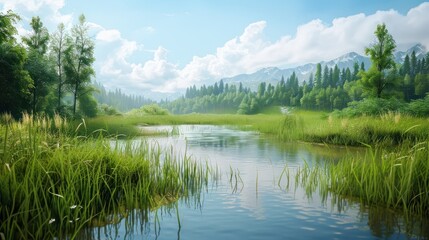 Obraz premium outdoor environment with natural landscape