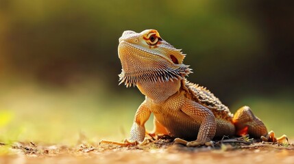 Obraz premium Close-up of a Bearded Dragon Lizard