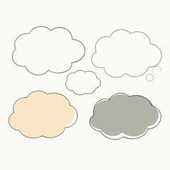 a set of comic speech bubbles and thought balloons vector illustration