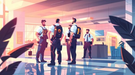 police officer in the office 