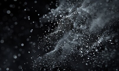 Fototapeta premium 3d dust particles in a black environment