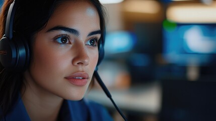 A person typing away at their desk with a computer monitor in the background