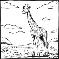 Fototapeta premium coloring book illustration 