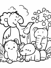 coloring book illustration 