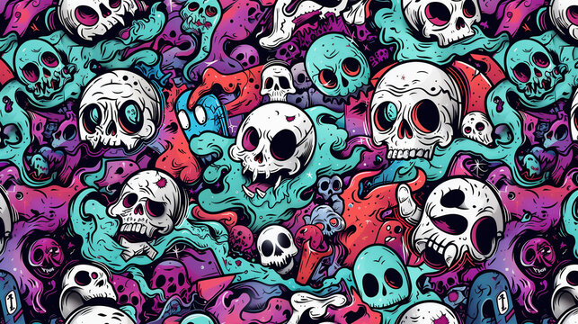 pattern with skull 2