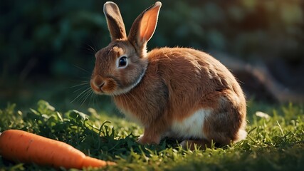 Fototapeta premium rabbit in the grass