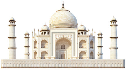 Fototapeta premium Taj mahal agra isolated.